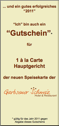 Gutscheine, Tischaufsteller, Aushänge alles im corporate identity und design